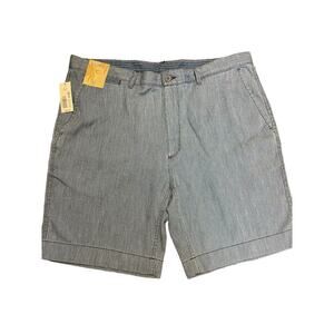 Caribbean Shorts Mens 100% Cotton Blue Pockets